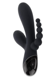 Selopa Triple Aces Rechargeable Silicone Triple Vibrator - Black