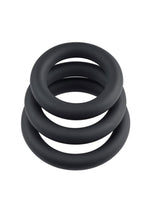 Load image into Gallery viewer, Selopas 3 Ring Circus Silicone Cock Ring - Black
