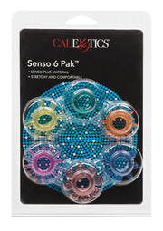 Senso 6 Pack Cock Rings - Assorted Colors - 6 Piece Set
