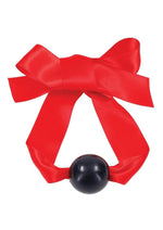 Load image into Gallery viewer, Sex and Mischief Amor Satin Ball Gag - Black/Red