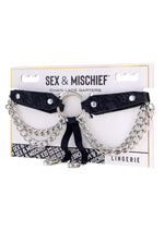 Load image into Gallery viewer, Sex and Mischief Chain Lace Garters - Black/Silver