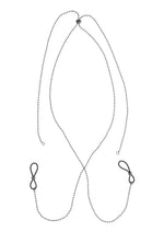 Load image into Gallery viewer, Sex and Mischief Ex's Andamp; Oh's Body Jewelry with Nipple Ties - Black