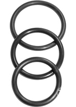 Load image into Gallery viewer, Sex and Mischief F Nitrile Cock Ring - Black - 3 Pack
