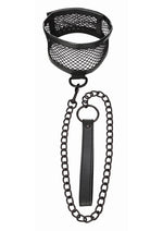 Load image into Gallery viewer, Sex and Mischief Fishnet Collar and Leash - Black
