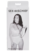 Load image into Gallery viewer, Sex and Mischief Fishnet Collar and Leash - Black
