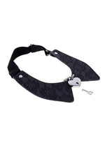 Load image into Gallery viewer, Sex and Mischief Heartbound Lace Day Collar - Black/Silver
