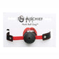 Sex and Mischief Hush Ball Gag Adjustable Strap - Black/Red