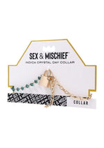 Load image into Gallery viewer, Sex and Mischief Indica Crystal Day Collar - Gold/Green
