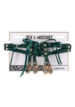 Load image into Gallery viewer, Sex and Mischief Indica Laced Up Garter - Green