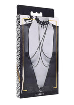 Load image into Gallery viewer, Sex and Mischief Lace Collar with Nipple Ties - Black
