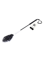 Sex and Mischief Lace Silicone Crop - Black/Silver