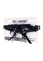Load image into Gallery viewer, Sex and Mischief Laced Up Garters - Black