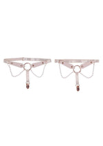 Load image into Gallery viewer, Sex and Mischief Peaches N Creame Garters - Rose Gold