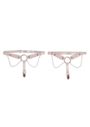 Sex and Mischief Peaches N Creame Garters - Rose Gold