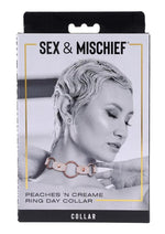 Load image into Gallery viewer, Sex and Mischief Peaches &#39;N Creame Ring Day Collar - Rose Gold
