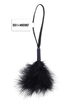 Load image into Gallery viewer, Sex and Mischief Peaches N Creame Wrist Feather Tickler - Black
