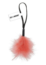 Load image into Gallery viewer, Sex and Mischief Peaches N Creame Wrist Feather Tickler - Black/Orange
