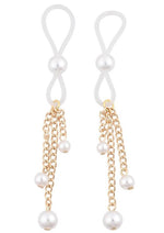 Load image into Gallery viewer, Sex and Mischief Pearl Nipple Ties - Gold/White