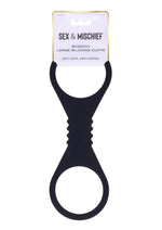 Load image into Gallery viewer, Sex and Mischief Shadow Silicone Cuffs - Black - Large
