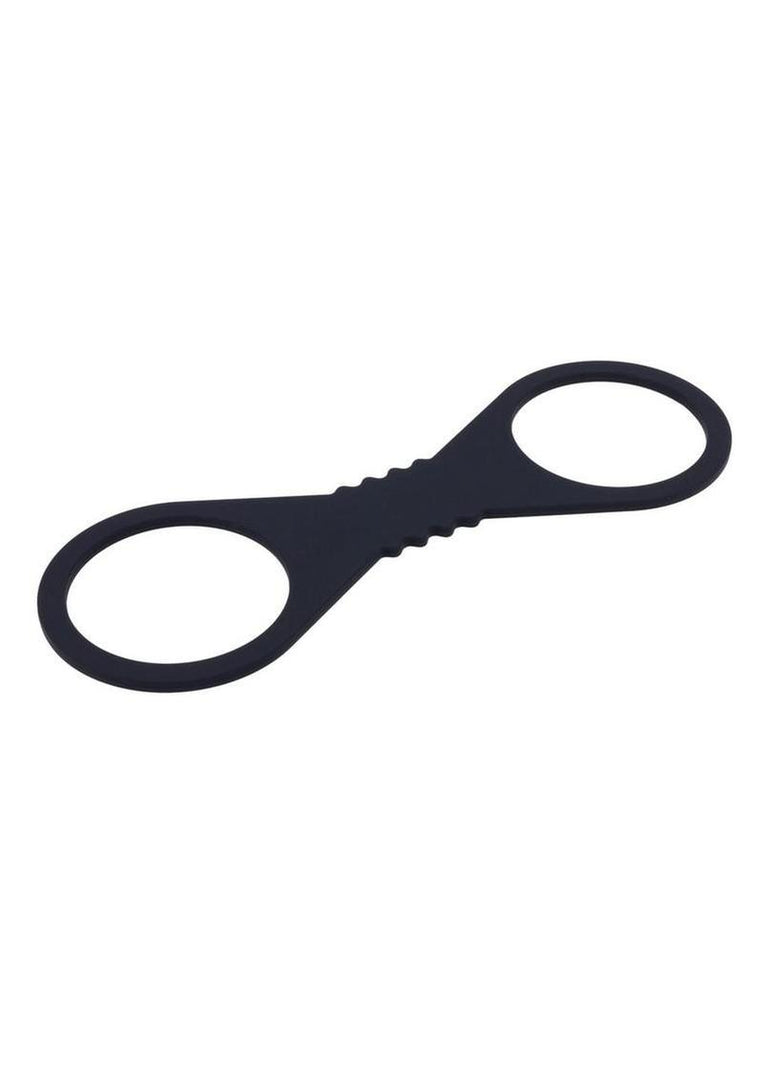 Sex and Mischief Shadow Silicone Cuffs - Black - Large