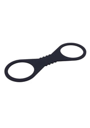 Sex and Mischief Shadow Silicone Cuffs - Black - Large