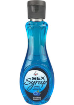 Load image into Gallery viewer, Sex Syrup Lickable Flavored Warming Massage Oil 4oz - Ravishing Raspberry - Blue
