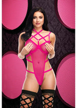 Load image into Gallery viewer, Sexy Strappy Caged Teddy - Pink - One Size
