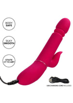 Load image into Gallery viewer, Shameless Slim Charmer Silicone Rechargeable Thrusting Rabbit Vibrator