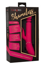 Load image into Gallery viewer, Shameless Slim Charmer Silicone Rechargeable Thrusting Rabbit Vibrator - Pink
