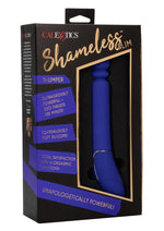 Load image into Gallery viewer, Shameless Slim Thumper Silicone Rechargeable Thrusting Vibrator - Blue
