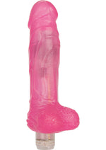 Load image into Gallery viewer, Shane&#39;s World Glitter Gel Vibrating Dildo with Balls - Pink
