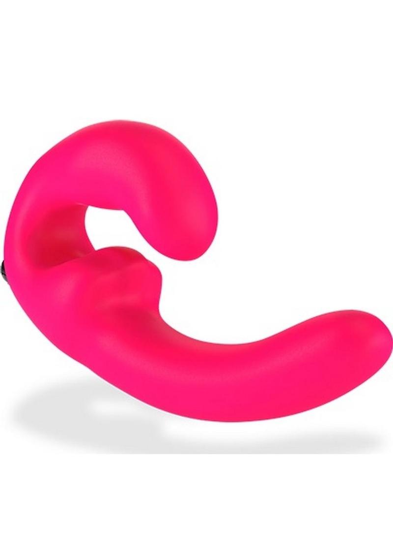 Sharevibe Silicone Strapless Strap-On Dildo with Rechargeable Bullet