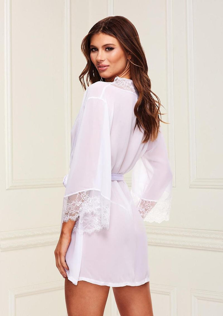 Sheer Chiffon and Lace Robe – Chazzy Couples Boutique
