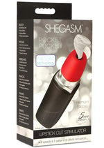 Load image into Gallery viewer, Shegasm Pocket Pucker Silicone Rechargeable Lipstick Clitoral Stimulator - Black/Red
