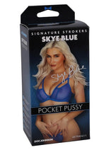 Load image into Gallery viewer, Signature Strokers Skye Blue Ultraskyn Pocket Masturbator - Pussy - Vanilla