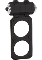 Load image into Gallery viewer, Silicone Lovers Gear Figure 8 Enhancer Vibrating Cock Ring - Black
