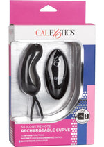 Load image into Gallery viewer, Silicone Rechargeable Curve Bullet with Remote Control - Black
