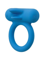 Load image into Gallery viewer, Silicone Rechargeable Double Trouble Cock Ring - Blue
