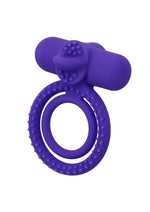Load image into Gallery viewer, Silicone Rechargeable Dual Climaxer Cock Ring - Purple
