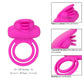 Silicone Rechargeable Dual Clit Flicker Vibrating Cockring Multispeed Waterproof