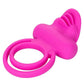 Silicone Rechargeable Dual Clit Flicker Vibrating Cockring Multispeed Waterproof