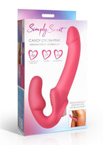 Load image into Gallery viewer, Simply Sweet Candy Crush Vibrating Rechargeable Silicone Strapless Strap-On - Pink
