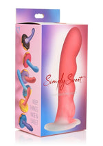 Load image into Gallery viewer, Simply Sweet Wavy Silicone Dildo - Pink/White