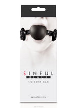 Load image into Gallery viewer, Sinful Silicone Ball Gag - Black