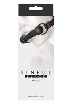 Load image into Gallery viewer, Sinful Silicone Bar Gag - Black