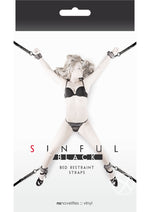 Load image into Gallery viewer, Sinful Vinyl Bed Restraint Straps Kit - Black