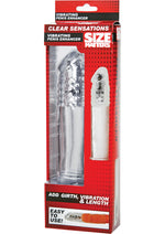 Load image into Gallery viewer, Size Matters Clear Sensations Vibrating Penis Enhancer - Clear
