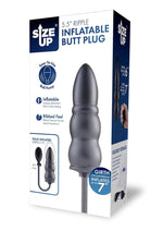 Load image into Gallery viewer, Size Up 5.5 Ripple Inflatable Butt Plug - Black