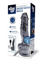Load image into Gallery viewer, Size Up 6 Inflatable Dildo with Balls - Black