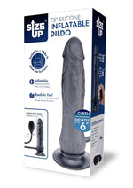 Load image into Gallery viewer, Size Up 7.5 Silicone Inflatable Dildo - Black
